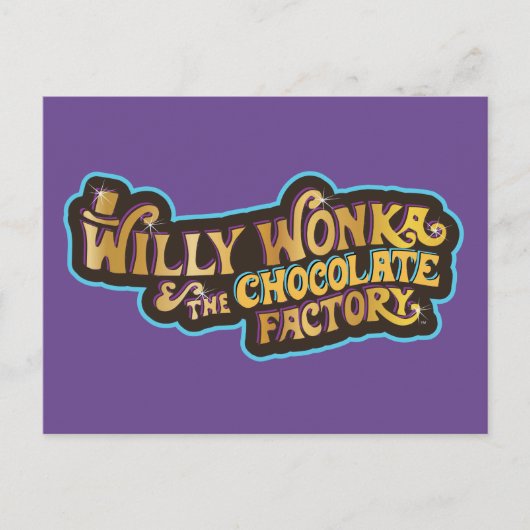 Willy Wonka en de Chocolate Factory Logo Briefkaart (Voorkant)