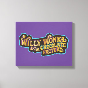 Willy Wonka en de Chocolate Factory Logo Canvas Afdruk