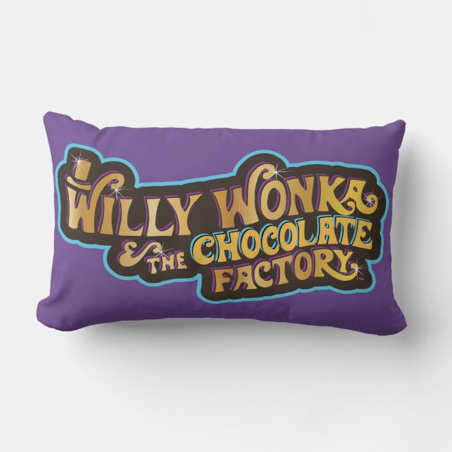 Willy Wonka en de Chocolate Factory Logo Kussen (Voorkant)