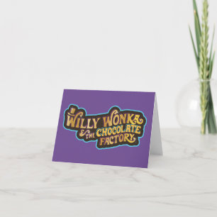 Willy Wonka en de Chocolate Factory Logo Notitiekaartje