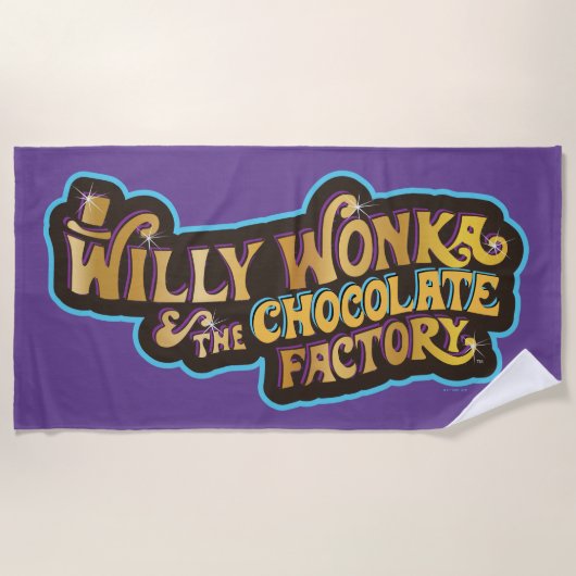 Willy Wonka en de Chocolate Factory Logo Strandlaken (Voorkant)