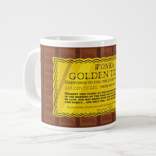 Willy Wonka Golden Ticket Extra Grote Beker (Voorkant links)