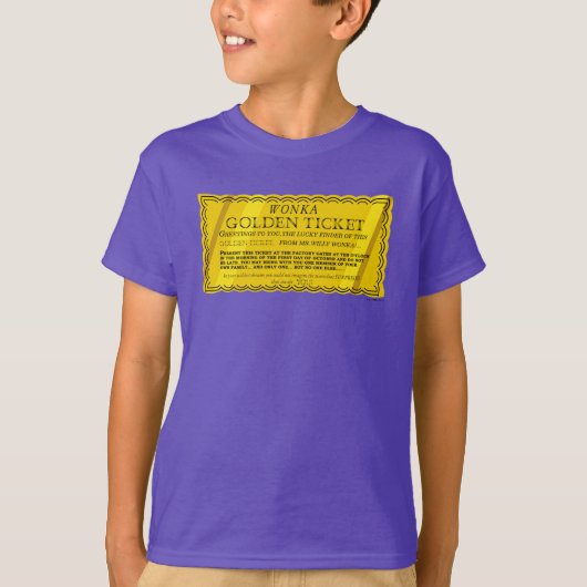 Willy Wonka Golden Ticket T-shirt (Voorkant)