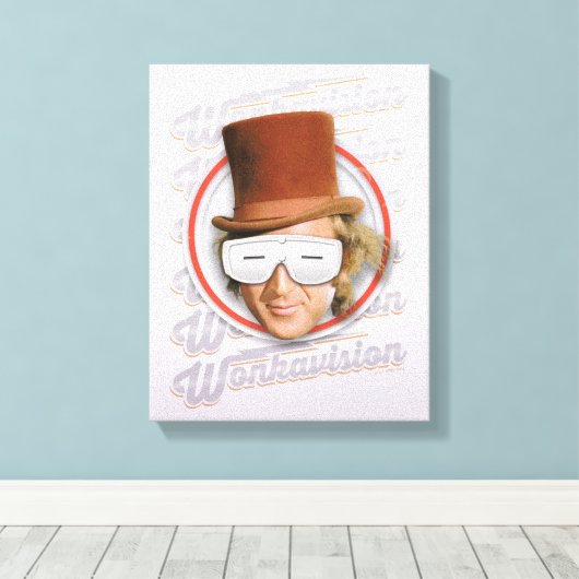 Willy Wonka in Wonkavision Goggles Canvas Afdruk (Insitu (Houten vloer))