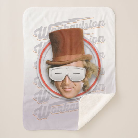 Willy Wonka in Wonkavision Goggles Sherpa Deken (Voorkant)