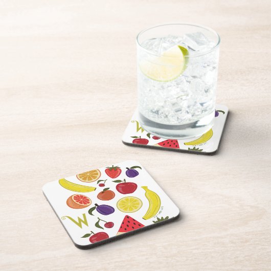 Willy Wonka Lickable Wallpaper Pattern Bier Onderzetter (Rechterzijde)