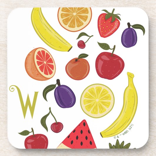 Willy Wonka Lickable Wallpaper Pattern Bier Onderzetter (Voorkant)
