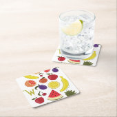 Willy Wonka Lickable Wallpaper Pattern Vierkante Kartonnen Onderzetter (Insitu)