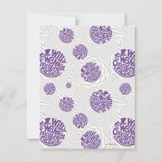 Willy Wonka Logo Psychedelic Graphic Notitiekaartje (Voorkant)