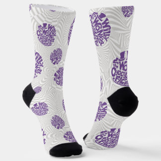 Willy Wonka Logo Psychedelic Graphic Socks Sokken