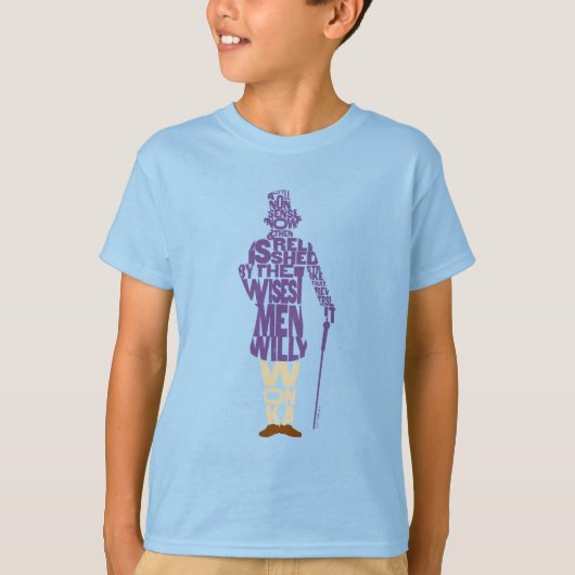 Willy Wonka Quote Silhouette T-shirt (Voorkant)