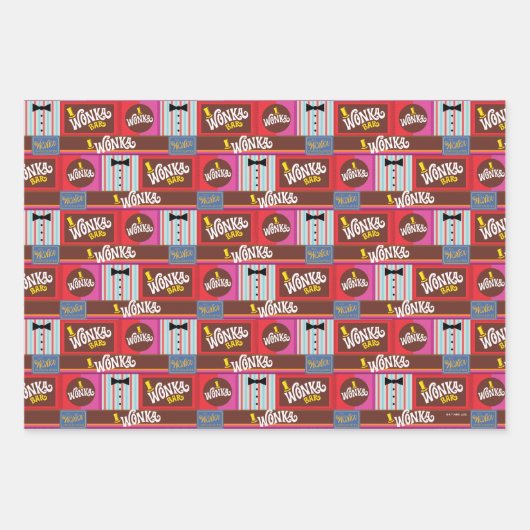 Willy Wonka Snoep Pattern Inpakpapier Vel (Voorkant 3)