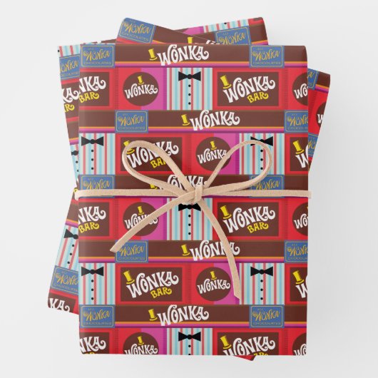 Willy Wonka Snoep Pattern Inpakpapier Vel (In situ)
