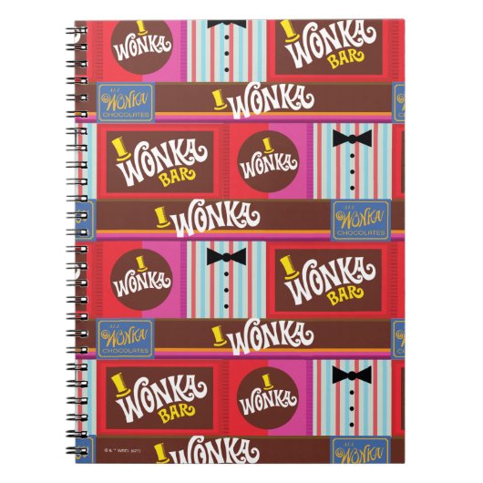 Willy Wonka Snoep Pattern Notitieboek (Voorkant)
