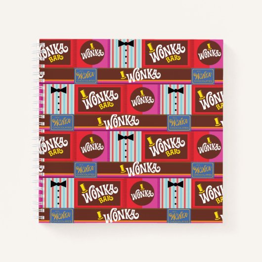 Willy Wonka Snoep Pattern Notitieboek (Voorkant)