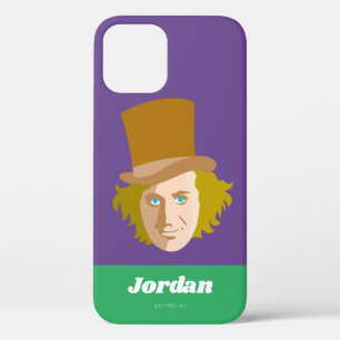 Willy Wonka Stenced Face Graphic iPhone 12 Hoesje