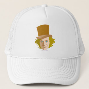 Willy Wonka Stenced Face Graphic Trucker Pet