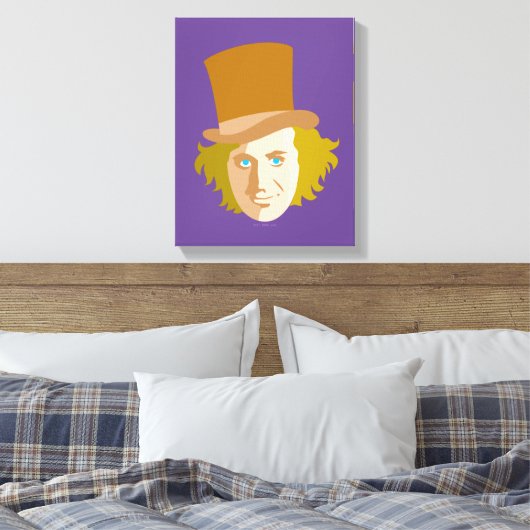 Willy Wonka Stenciled Face Graphic Canvas Afdruk (Insitu (Slaapkamer))