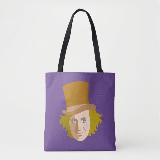 Willy Wonka Stenciled Face Graphic Draagtas (Voorkant)