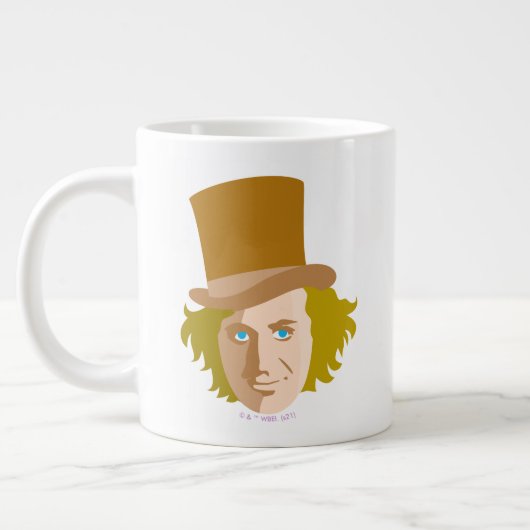 Willy Wonka Stenciled Face Graphic Extra Grote Beker (Links)