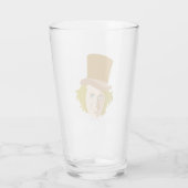 Willy Wonka Stenciled Face Graphic Glas (Achterkant)