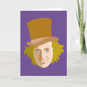 Willy Wonka Stenciled Face Graphic Kaart