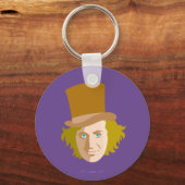 Willy Wonka Stenciled Face Graphic Sleutelhanger (Voorkant)
