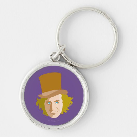 Willy Wonka Stenciled Face Graphic Sleutelhanger (Voorkant)