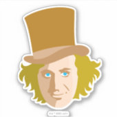 Willy Wonka Stenciled Face Graphic Sticker (Voorkant)