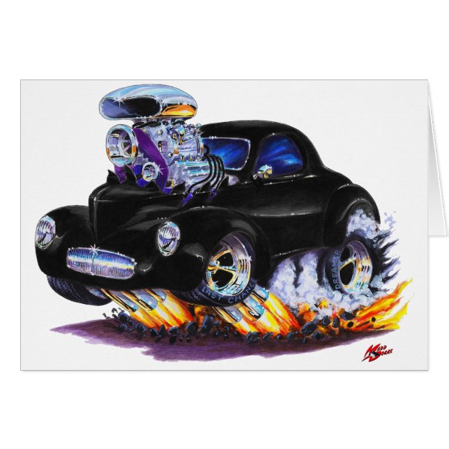 Willys Black Car 1941 (Voorkant Horizontaal)