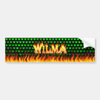 Wilma echt vuur en vlammenbumperontwerp bumpersticker
