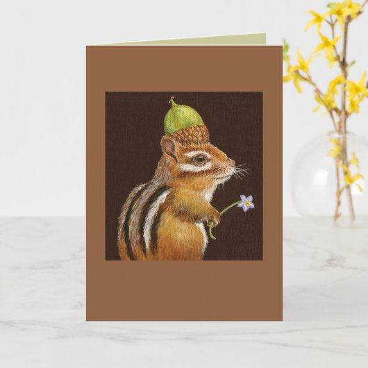 Wilma la carte chipmunk (Fleur jaune)