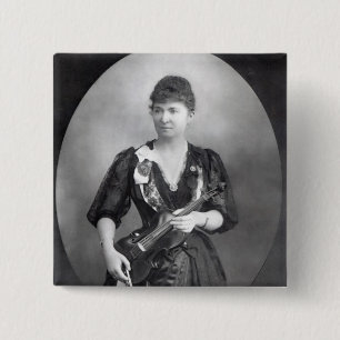 Wilma Norma Neruda, Lady Halle Vierkante Button 5,1 Cm