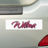 Wilma-roze Aufkleber-Sticker Bumpersticker (Op auto)