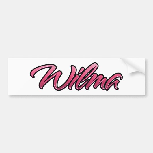 Wilma-roze Aufkleber-Sticker Bumpersticker (Voorkant)