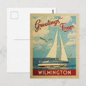 Wilmington Carte postale Vintage voyage de bateau  (Devant / Derrière)