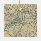 Wilmington Delaware Map Keramisch Ornament (Voorkant)