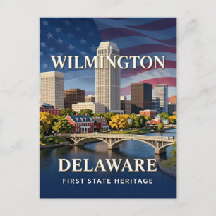 Wilmington Delaware River City Erfgoed Briefkaart