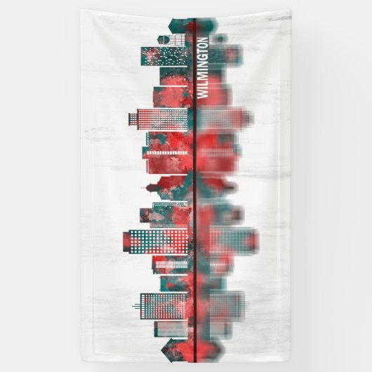 Wilmington Delaware Skyline Spandoek (Verticaal)