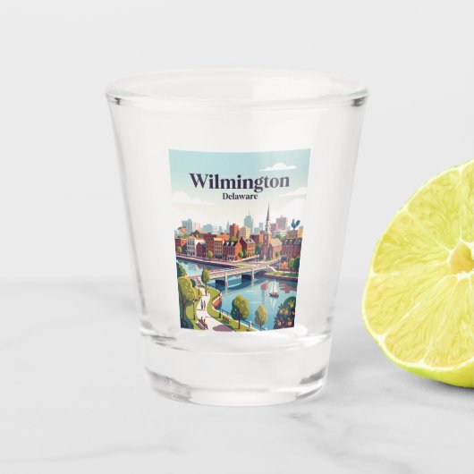 Wilmington, Delaware, VS Shot Glas (Voorkant)