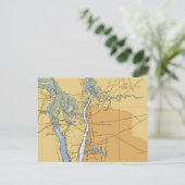 Wilmington, NC Nautical Chart Briefkaart (Staand voorkant)