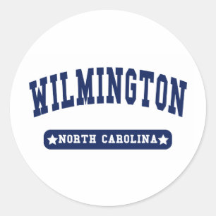 Wilmington North Carolina College Style-T-shirts Ronde Sticker