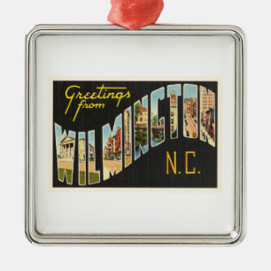Wilmington North Carolina NC Old Briefkaart- Metalen Ornament