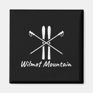 Wilmot Mountain Illinois Ski Skistokken Winter V Magneet