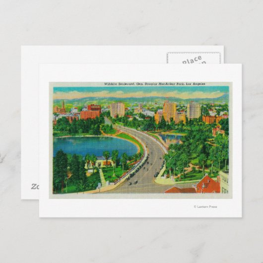 Wilshire Boulevard, Gen. Douglas MacArthur Briefkaart (Voorkant / Achterkant)