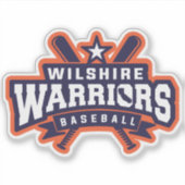 Wilshire Warriors Baseball League Logo Sticker (Voorkant)