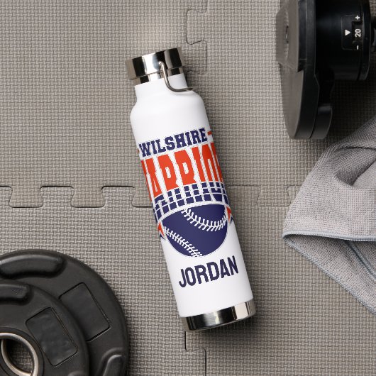 Wilshire Warriors Navy Baseball Logo Waterfles (Gym)