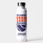 Wilshire Warriors Navy Baseball Logo Waterfles (Links)
