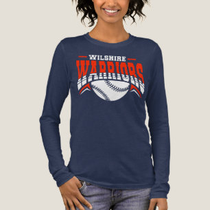Wilshire Warriors White Baseball Logo Tri-Blend Shirt