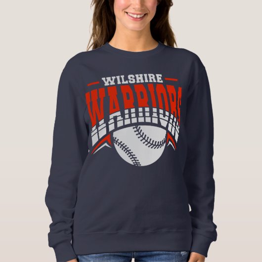Wilshire Warriors White Baseball Logo Trui (Voorkant)